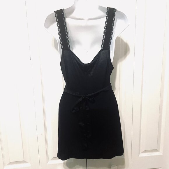 Merona-Women's Size Large-Sleeveless Lace/Pleated Front Long Belted Top-Casual - Picture 10 of 16